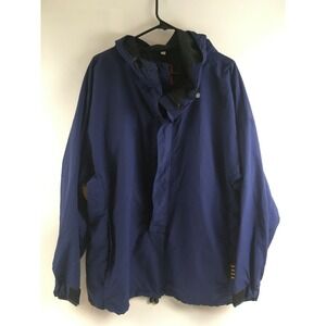 Yang Jacket Men's Size XS Black Pullover 3/4 Zip Windbreaker Snaps But Fits Big
